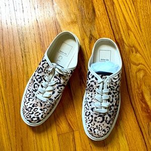 Anthropologie Leopard Sneaker Slides